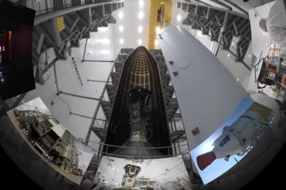 Still image from short film of Parker Solar Probe in clean room