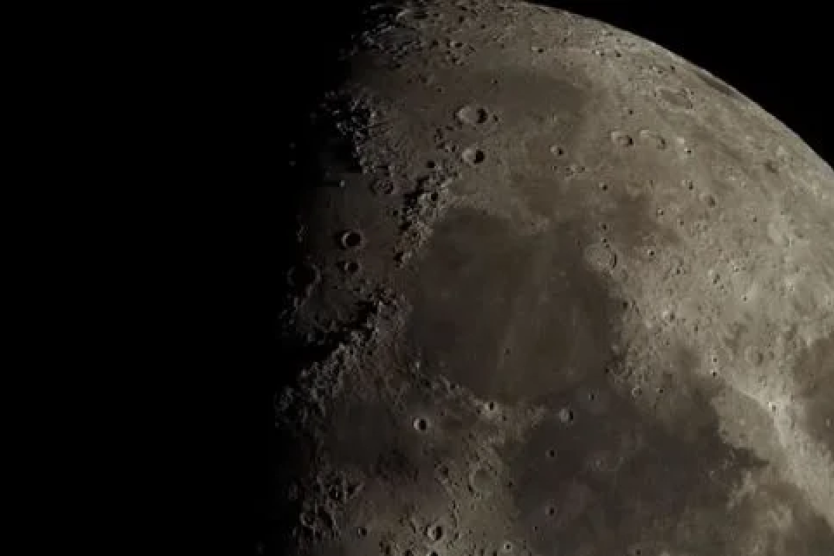 Still image of the Moon from the short film