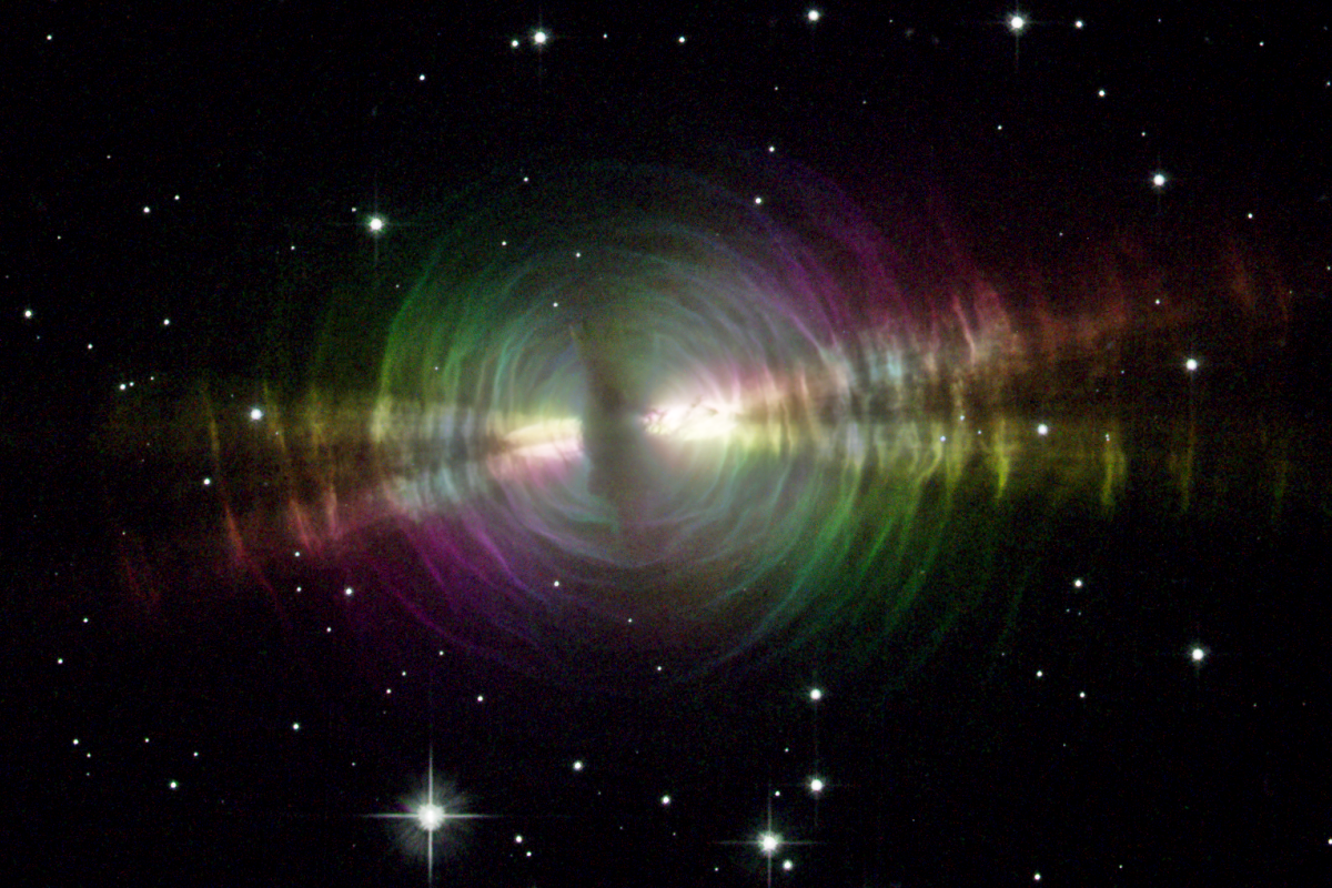 Rainbow image of a dusty star filled area