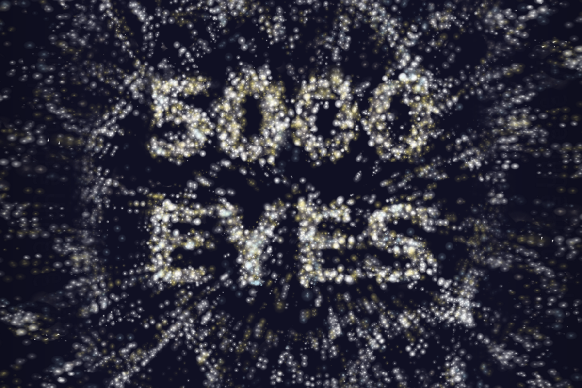 5000 eyes text with galaxy clusters in background