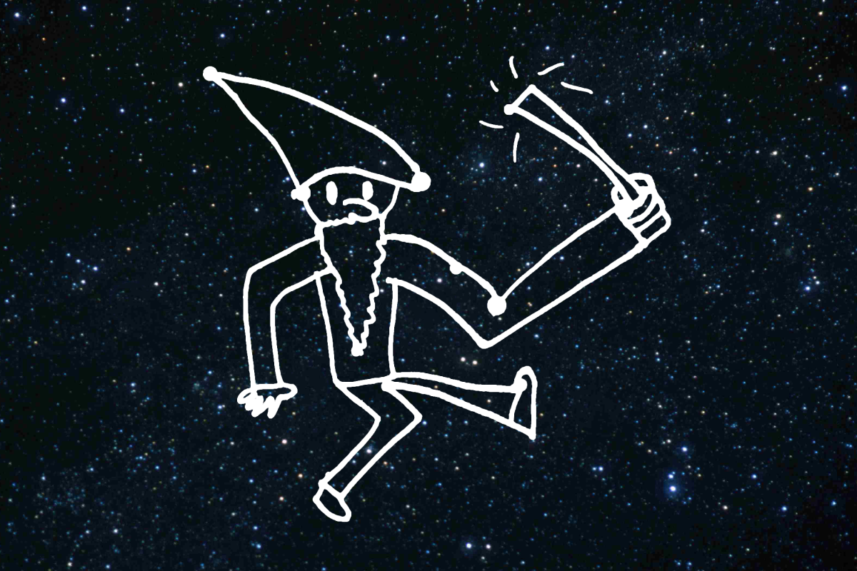 Illustration of a wizard character on the dome