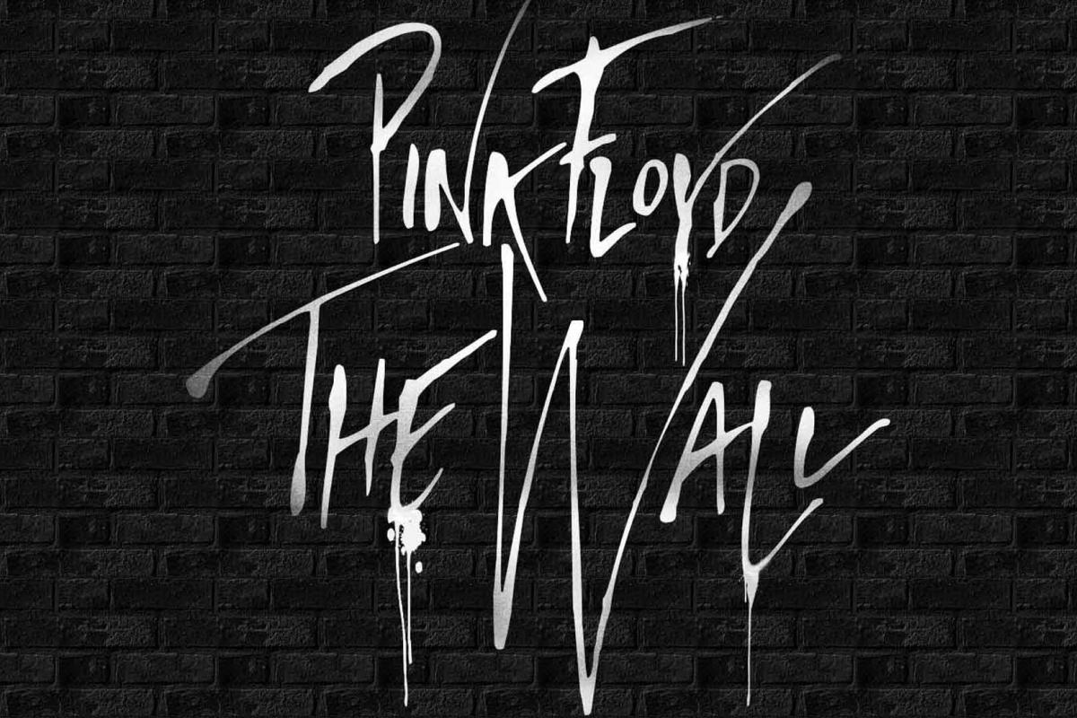 Pink Floyd the Wall album cover with white text