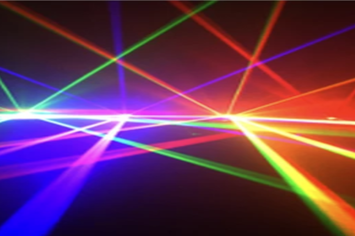 Colorful lasers in a random design