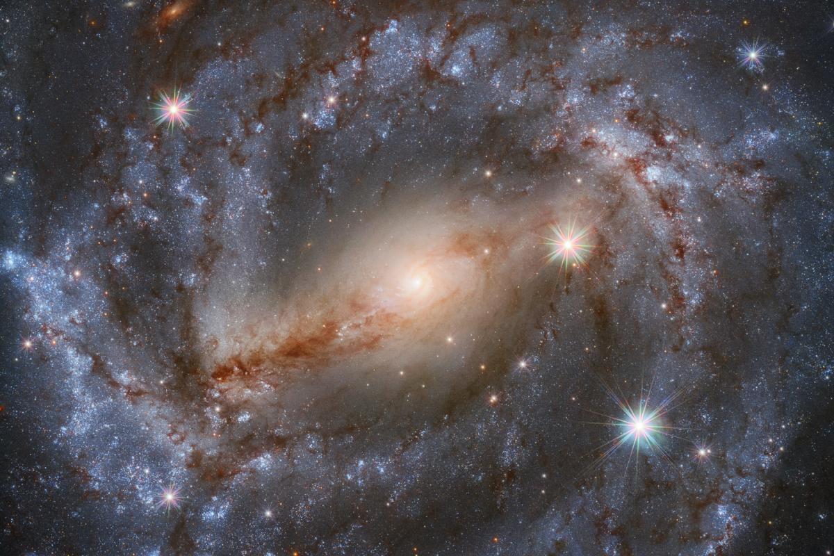 Hubble Space Telescope featuring a spiral galaxy