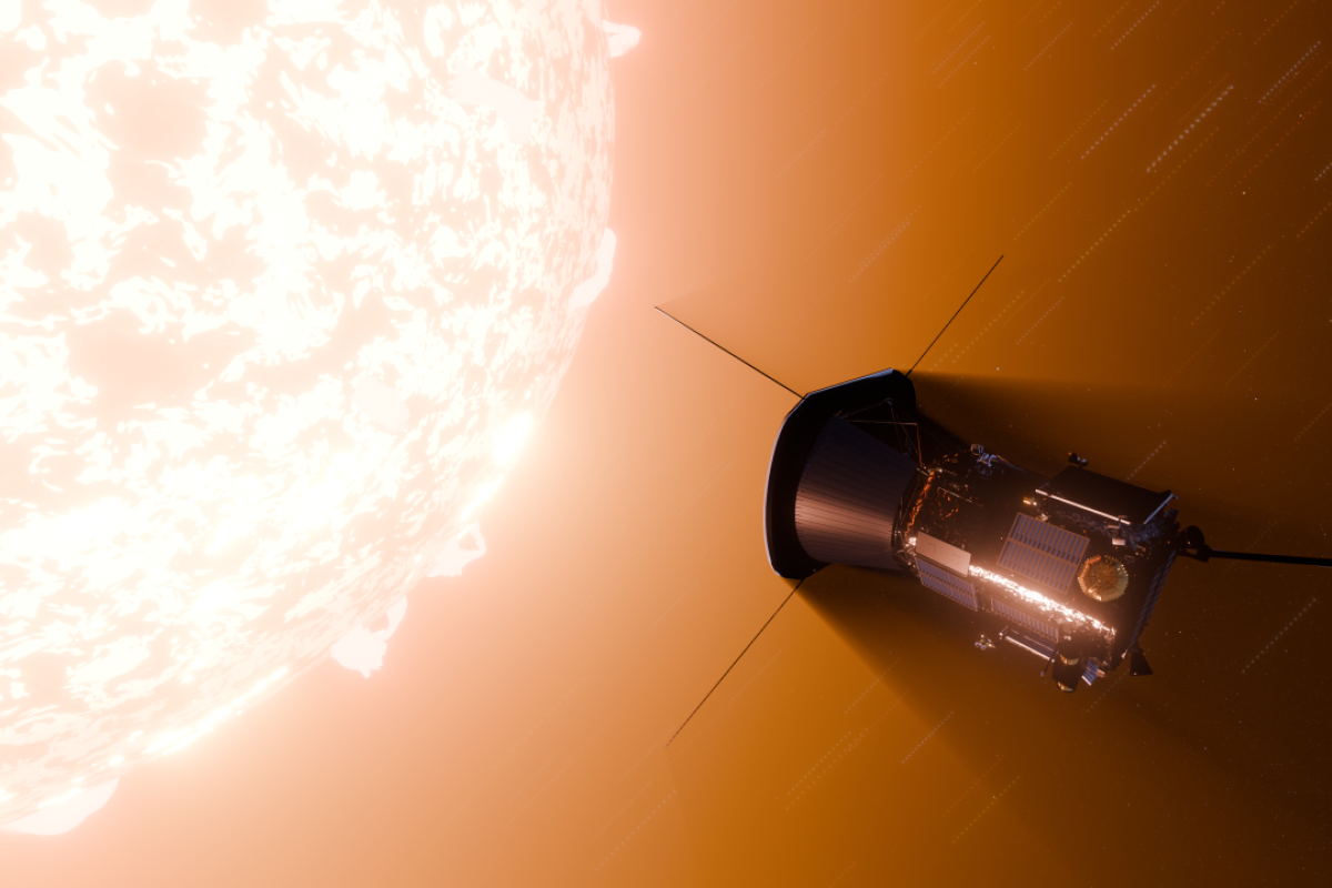Artist illustration of the probe and the sun