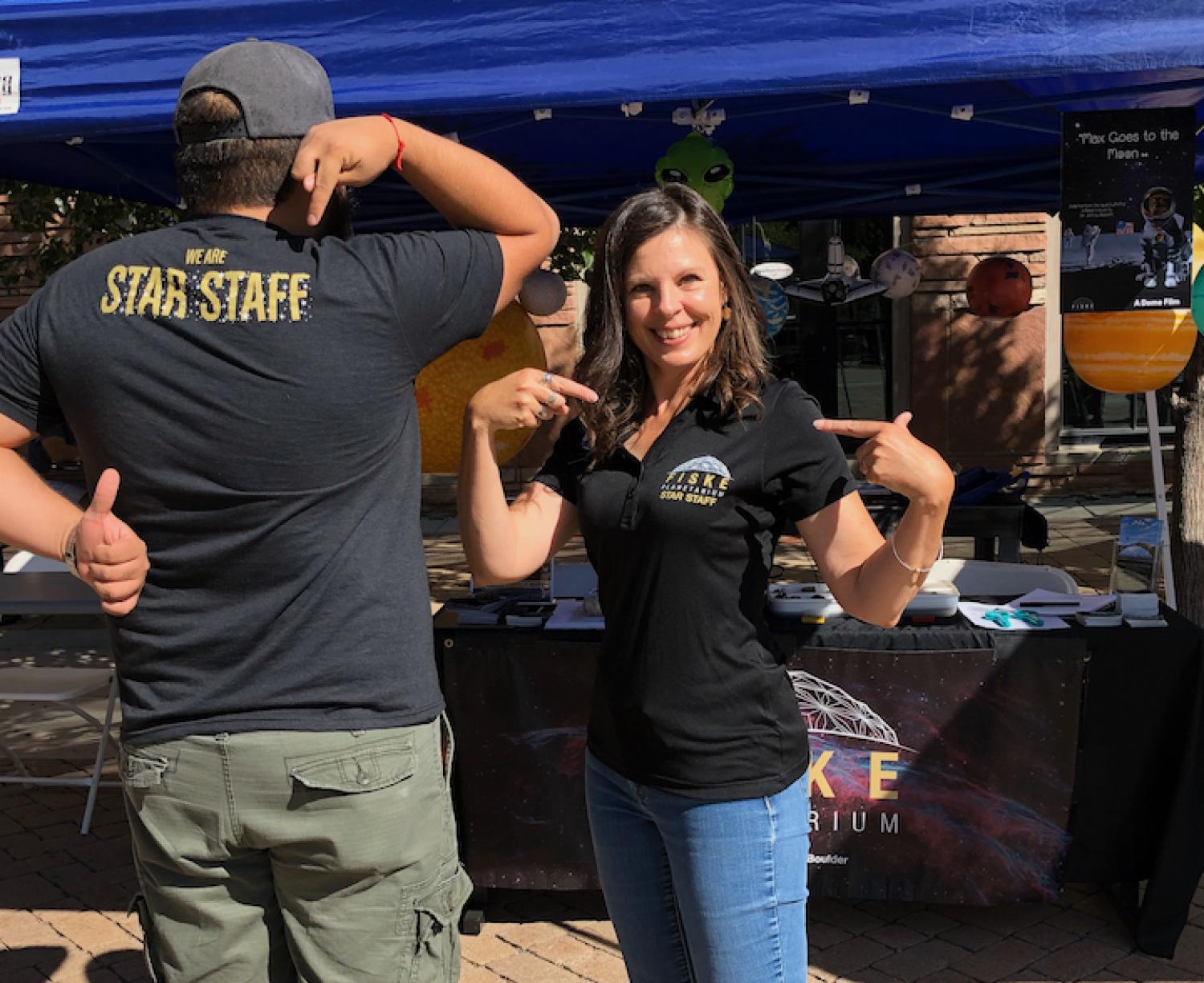 Carla Johns with another staff member