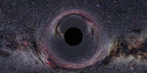 Artist illustration of the black hole in the center of the milky way galaxy