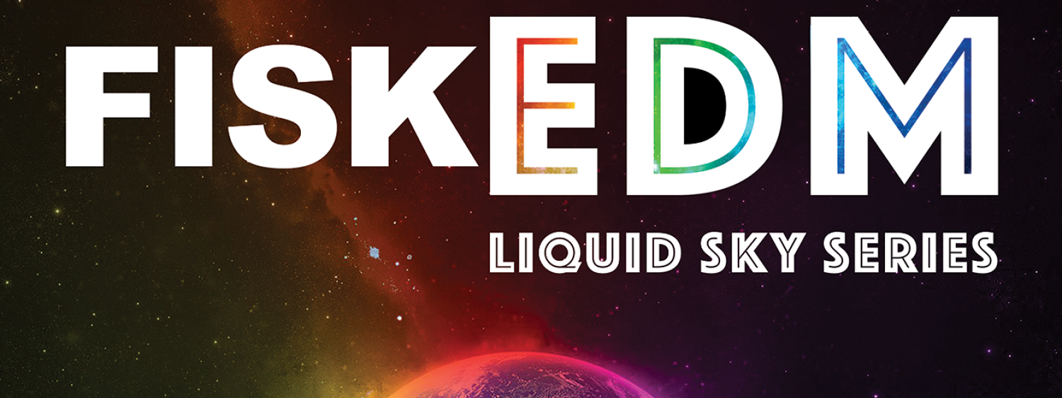 FiskEDM Liquid Sky Series with rainbow colored Earth and Moon