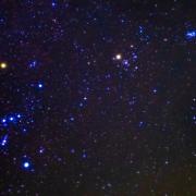 Photograph of Orion, Taurus and the Pleiades
