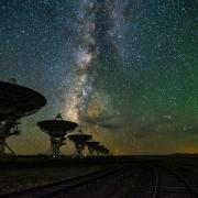 Milky Way Galaxy seen over the Very Large Array, New Mexico. Credit NRAO/AUI/NSF, Jeff Hellerman