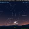 November 4 mountain horizon showing the Moon and Venus in SW sky