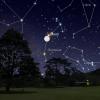 Graphic from Sky Safari app showing Moon rising with Antares in constellation Scorpius to the east