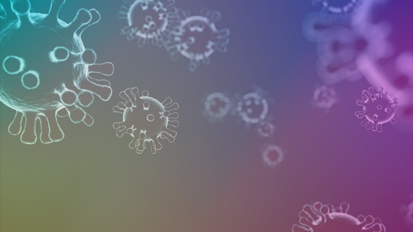 Artistic illustration of cellular shapes with a pastel color palette