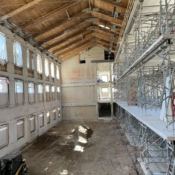 inside Hellems during renovation