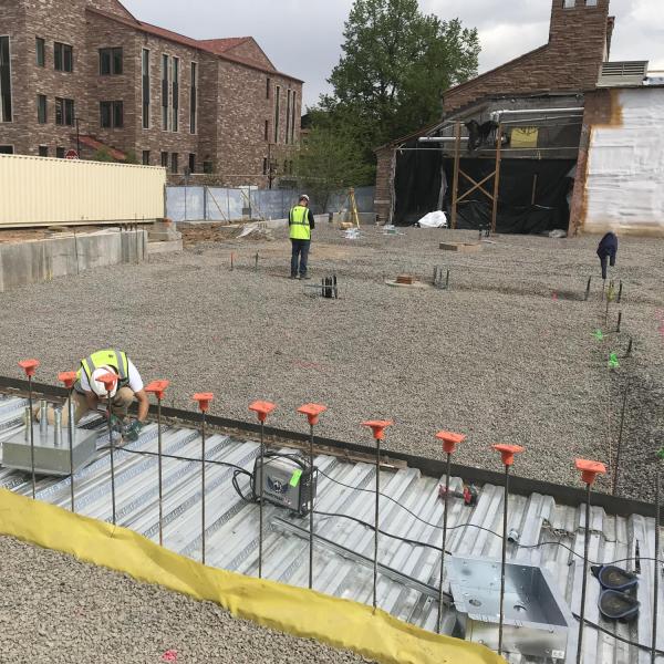 exterior gravel laying