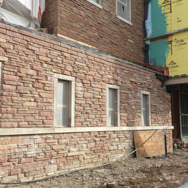 exterior brick wall