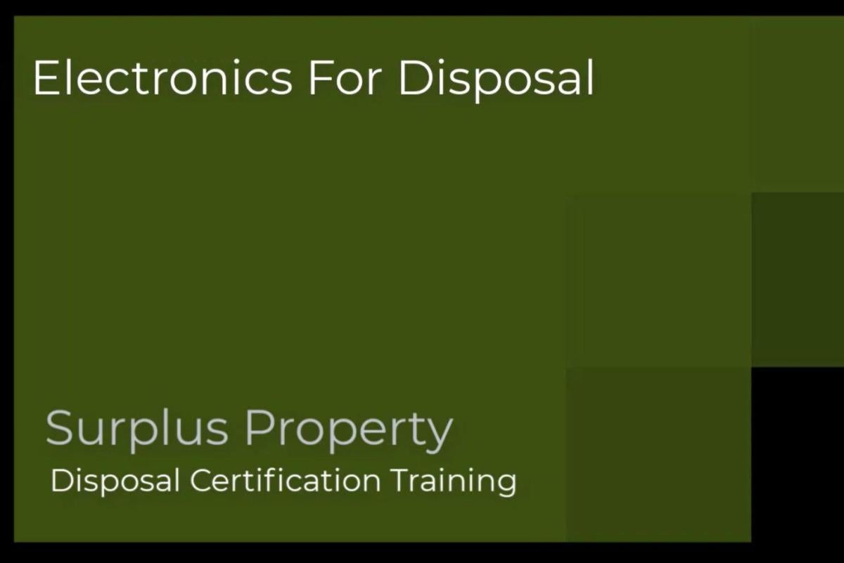 Disposing of Electronics