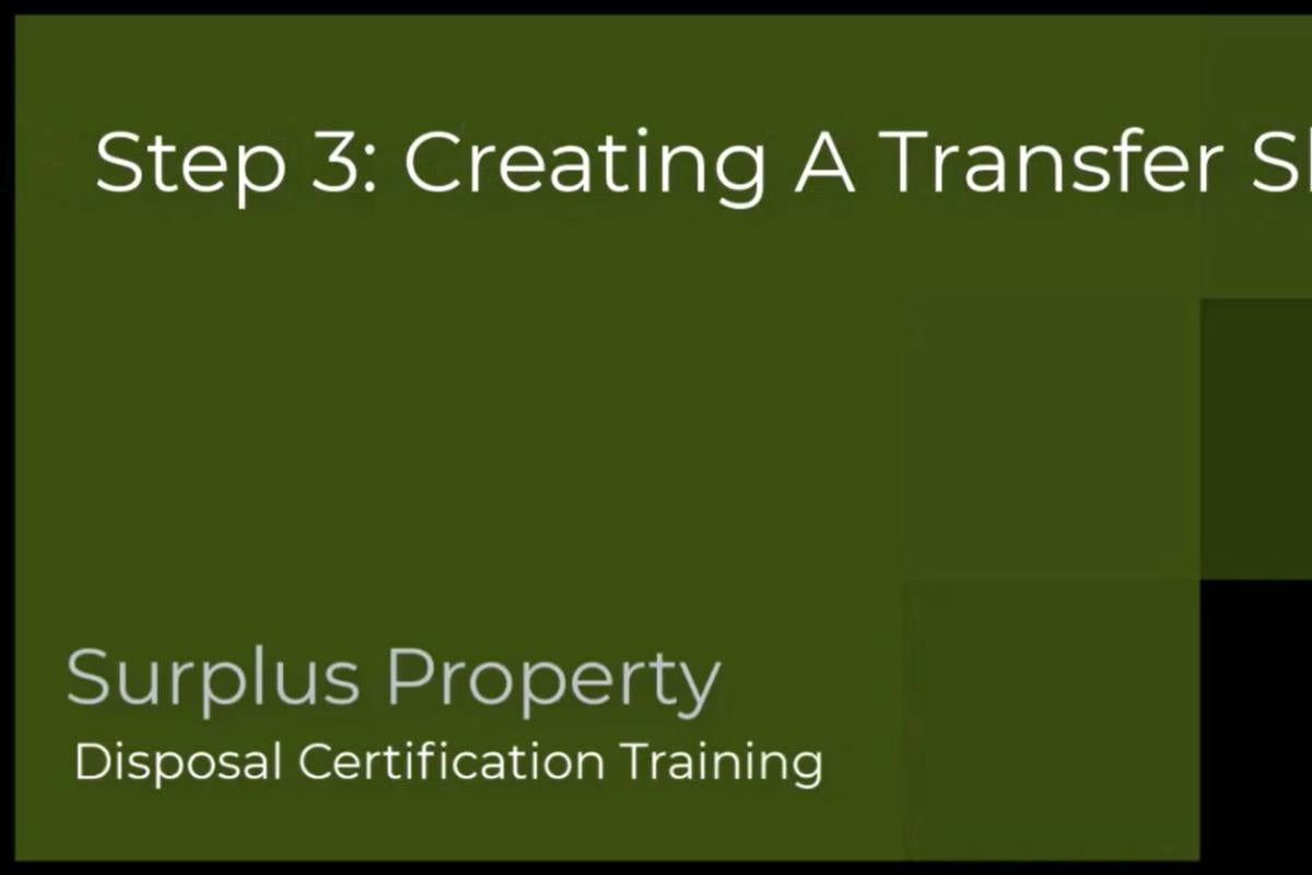 Creating a Transfer Shell Video