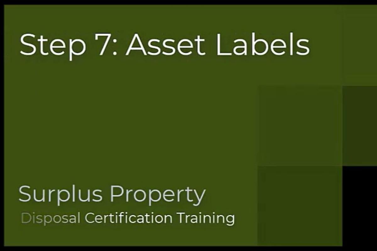 Placing Labels On Your Assets Video