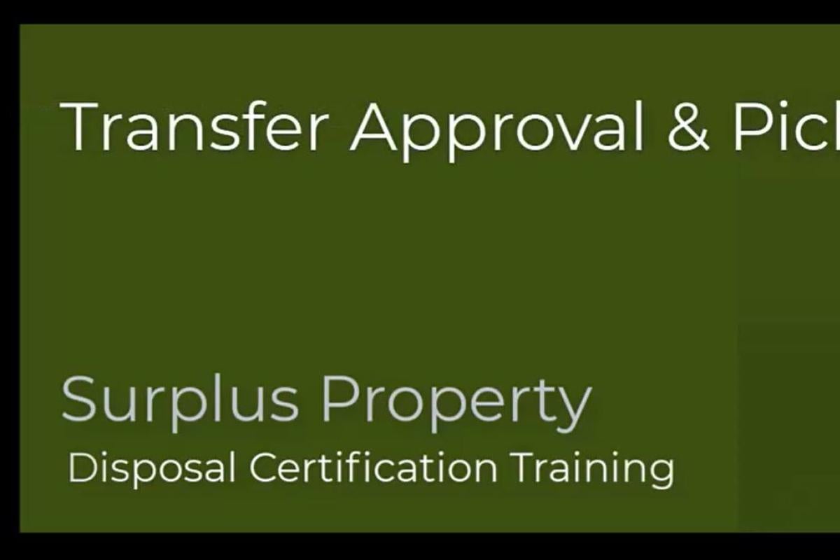 Transfer Approval & Pick Up