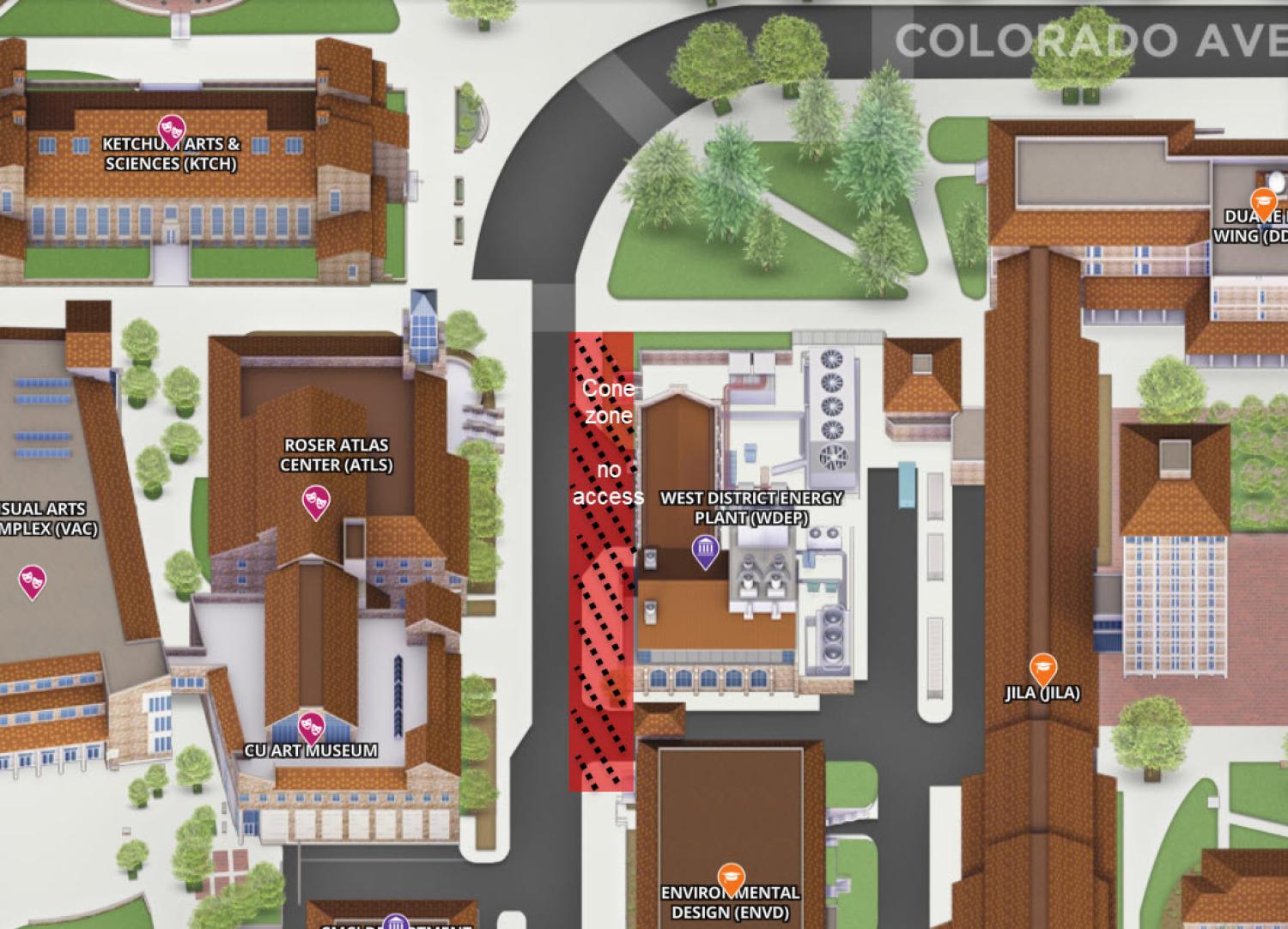 WDEP cone zone - birds eye view