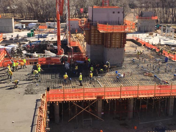 Construction at Williams Village East Residence Hall