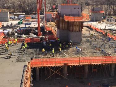 Construction at Williams Village East Residence Hall