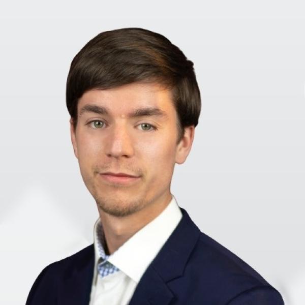 Keenan Brown in a blue suit