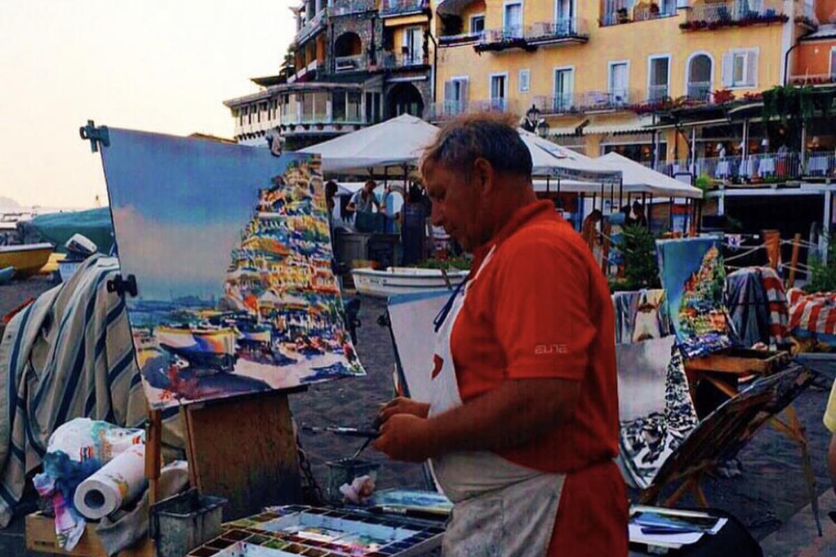 Painter on the Amalfi Coast