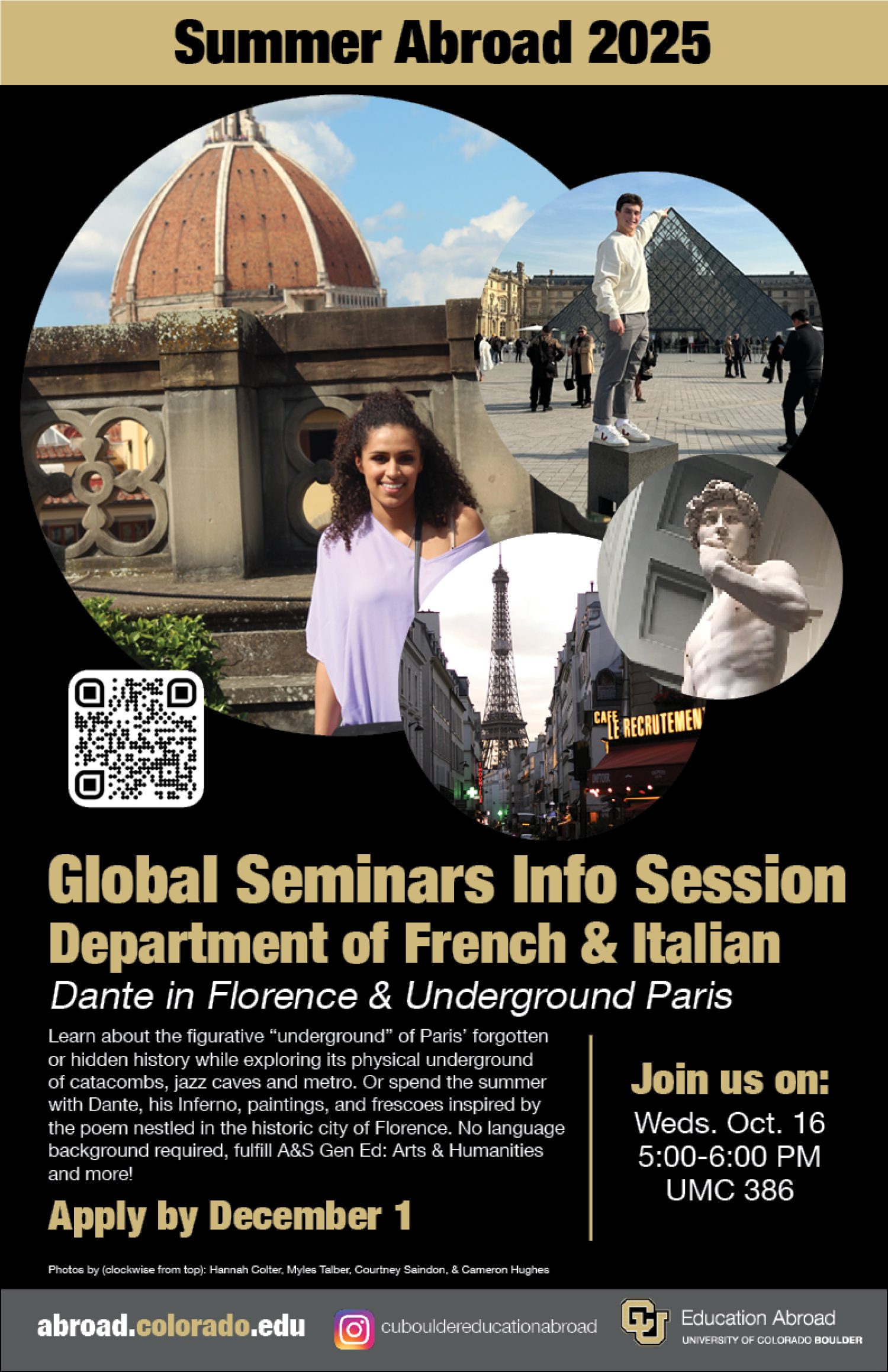 Global Seminars Info Session - Department of French & Italian