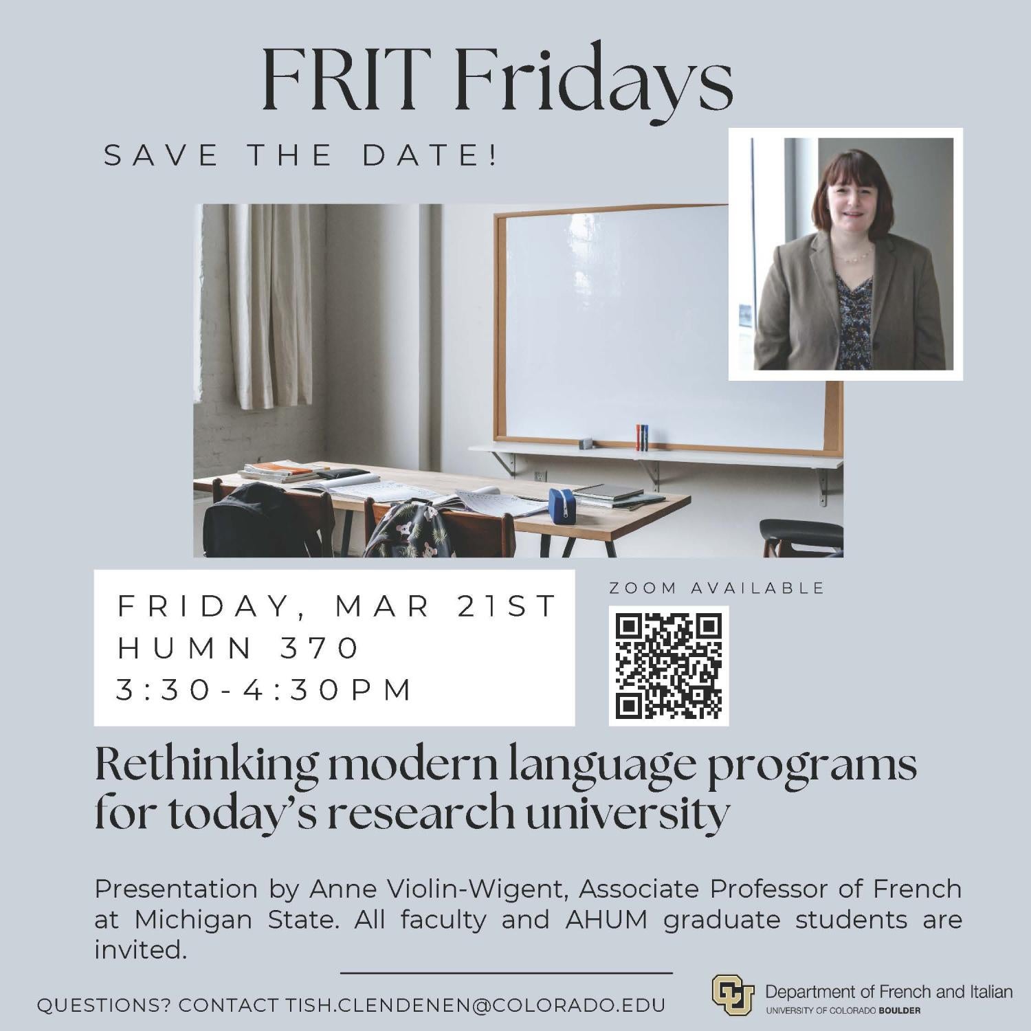 FRIT Fridays poster