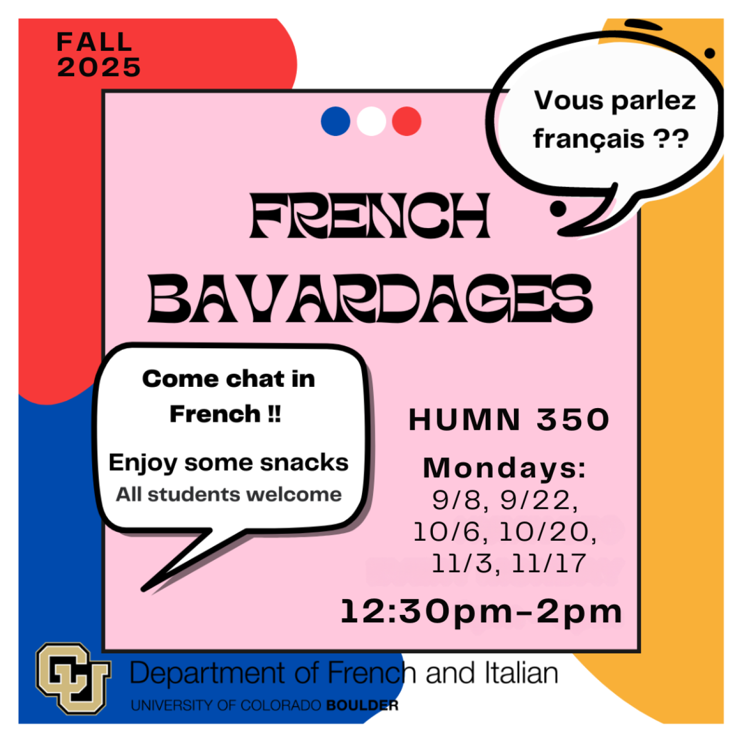French Bavardages Fall 2025