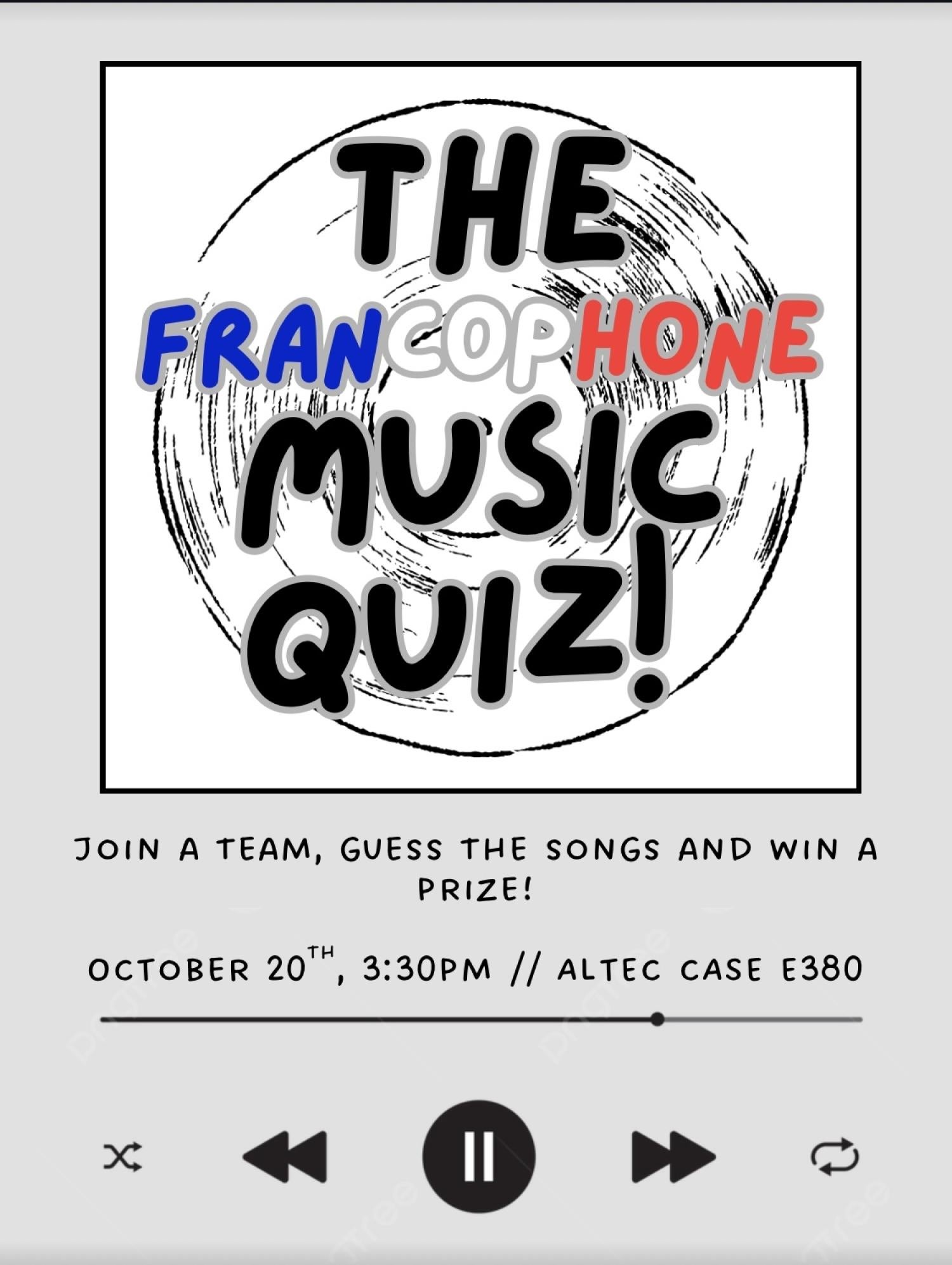 The Francophone Music Quiz