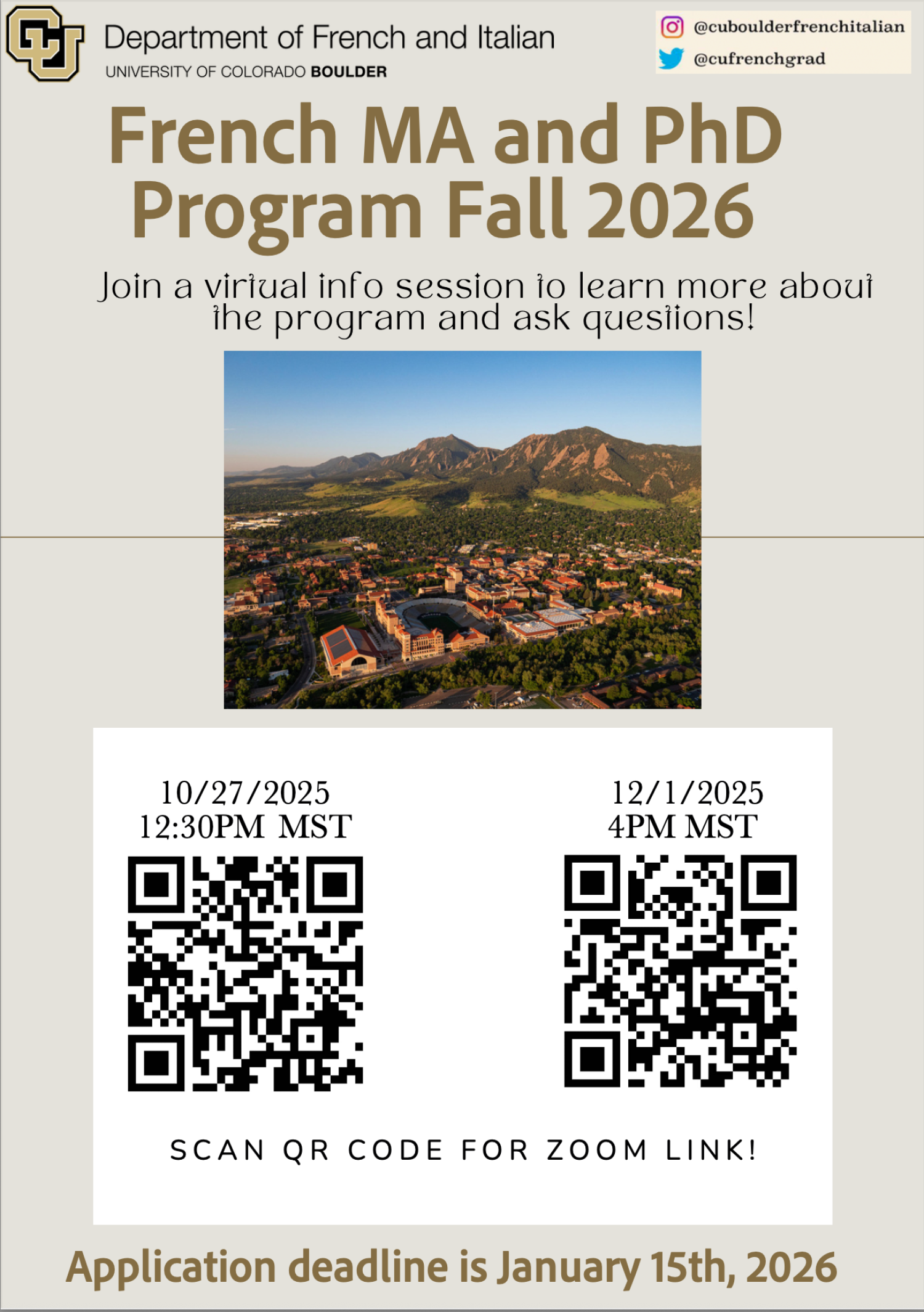 French MA and PhD Program Fall 2026