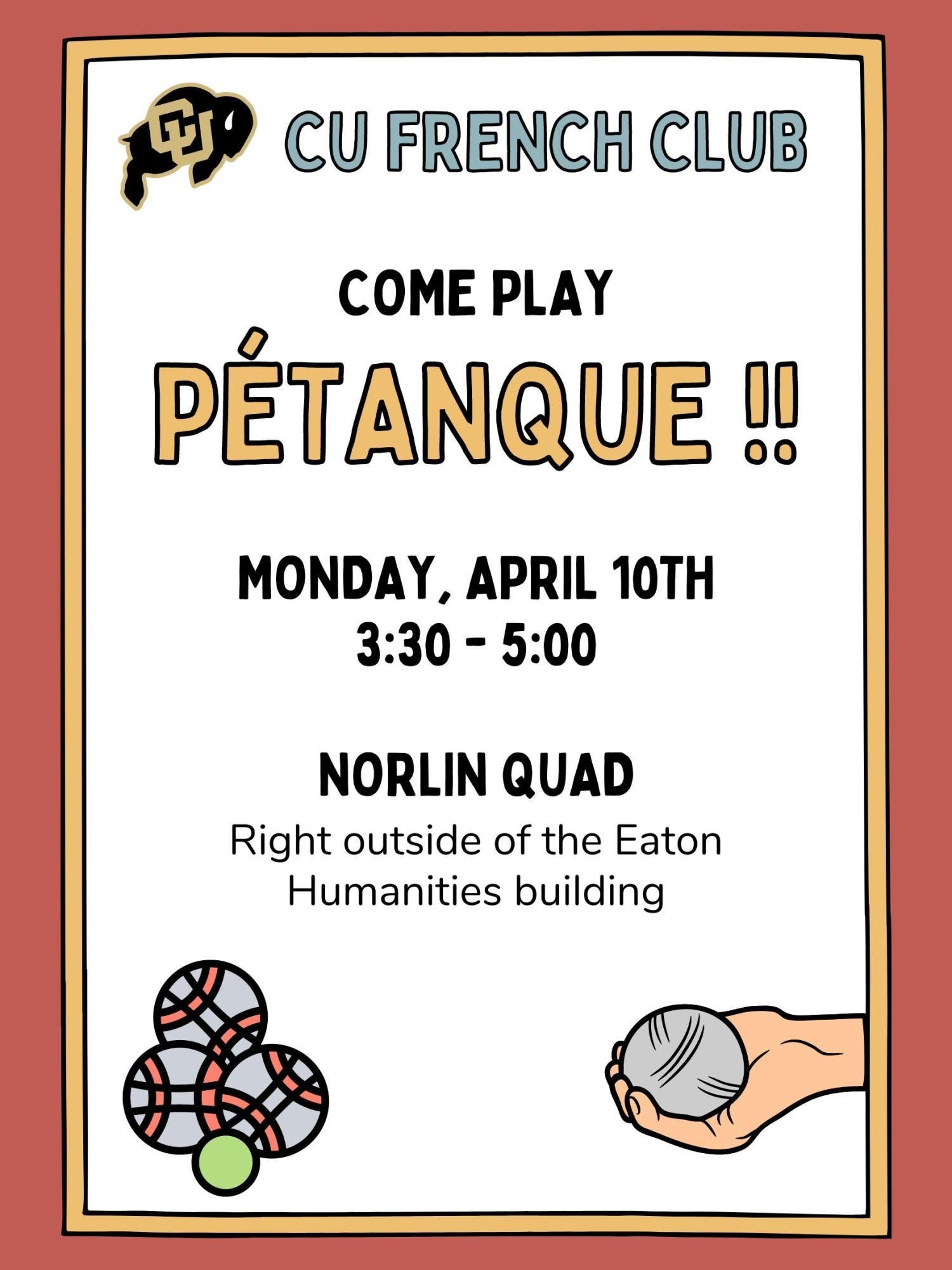 poster french club showing game