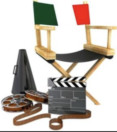 Image of directors chair with Italian flag