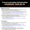 French & Italian Scholarship flyer