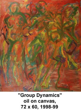 "Group Dynamics" oil on canvas, 72 x 60, 1998-99