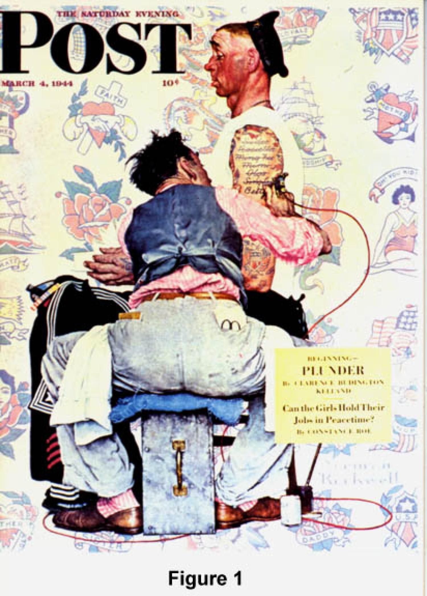 Figure 1: Tattooing: Norman Rockwell illustration on cover of Saturday Evening Post, March 4, 1944