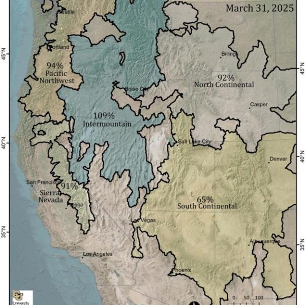 A map showing the percent of the long-term...