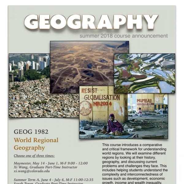GEOG 1982 Course Flyer - Summer 2018
