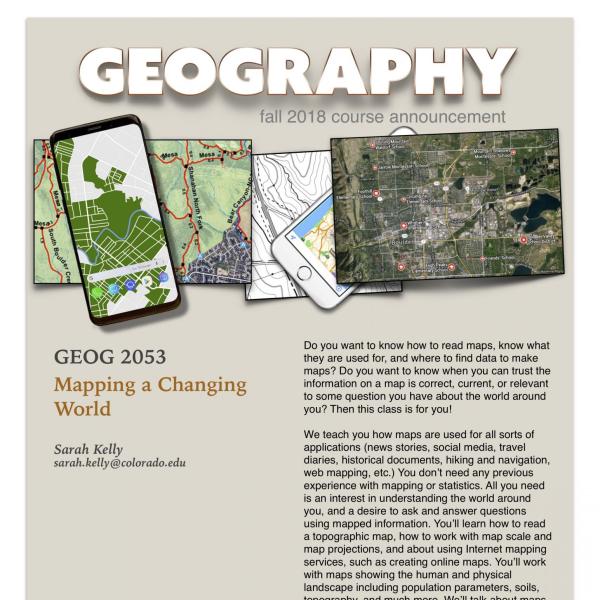 GEOG 2053 Course Flyer for Fall 2018