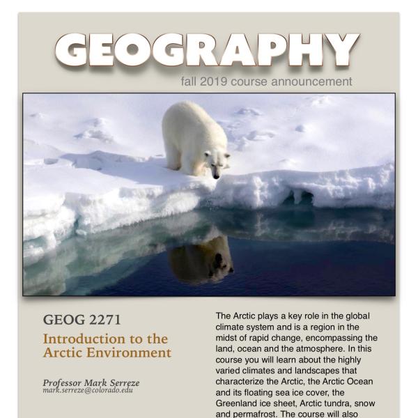 GEOG 2271 Course Announcement for Fall 2019
