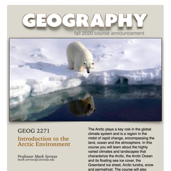 GEOG 2271 Course Flyer for Fall 2020