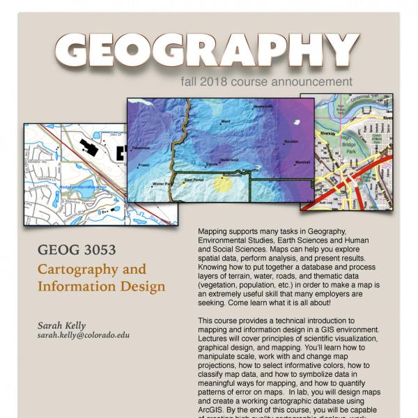 GEOG 3053 Course Flyer for Fall 2018