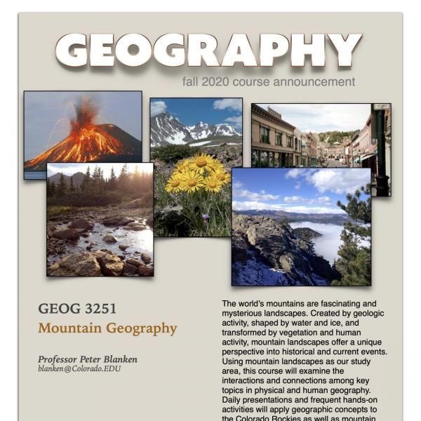 GEOG 3251 Course Flyer for Fall 2020