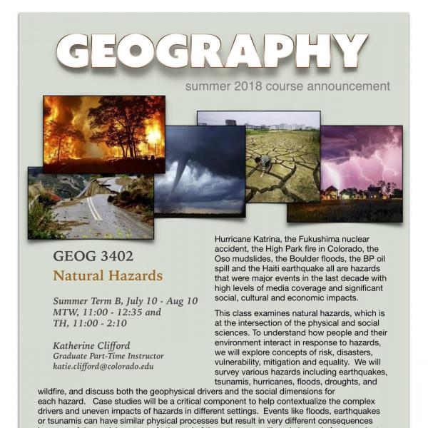 GEOG 3402 Course Flyer - Summer 2018