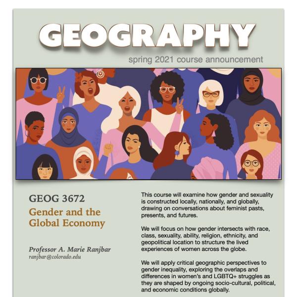 GEOG 3672 Course Flyer for Spring 2021