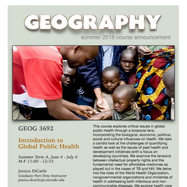 GEOG 3692 Course Flyer - Summer 2018