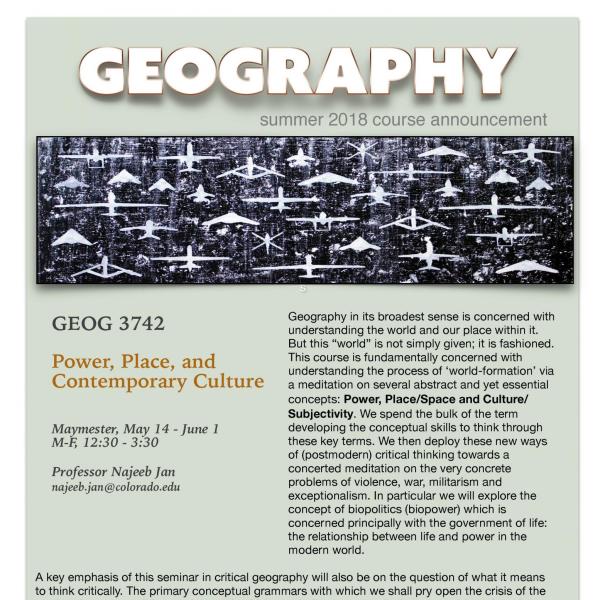 GEOG 3742 Course Flyer - Summer 2018